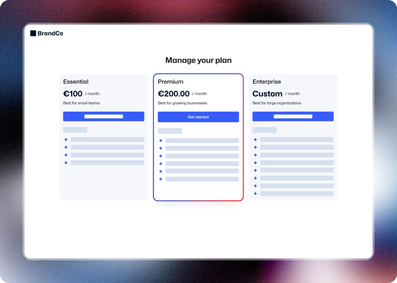 Illustration of various pricing plans offered for a service.